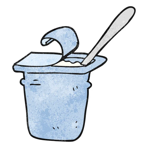 Yogur de dibujos animados texturizado — Archivo Imágenes Vectoriales