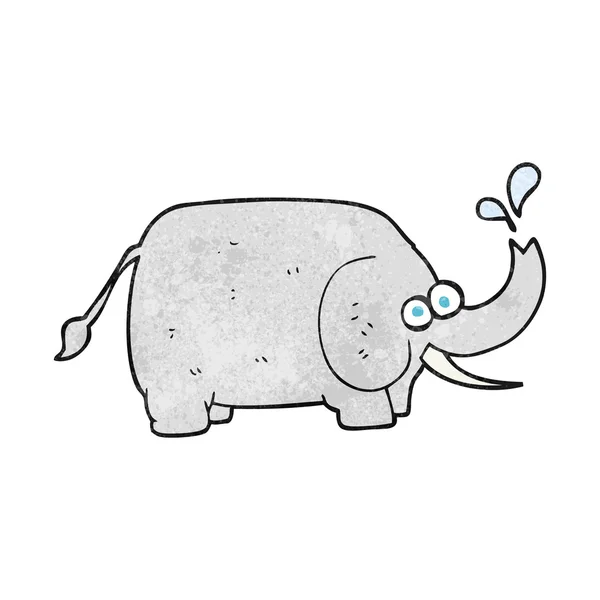 Elefante de dibujos animados texturizado — Vector de stock