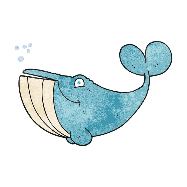 Dokulu karikatür balina — Stok Vektör
