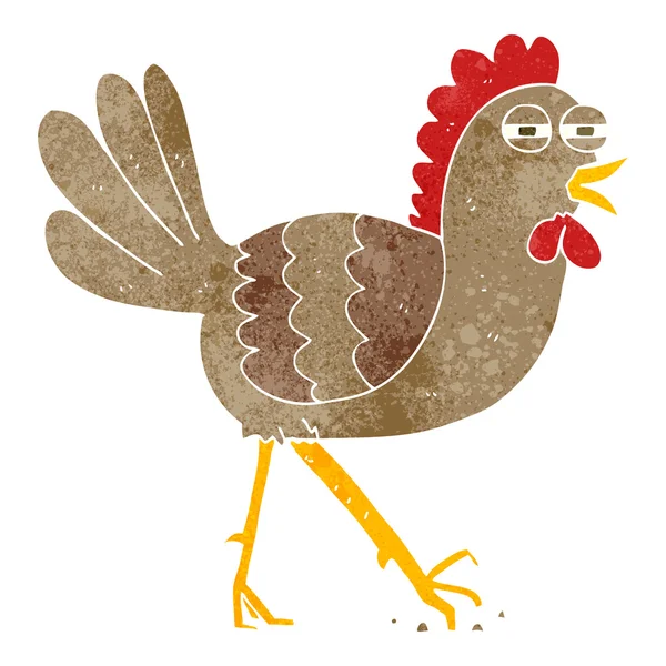 Κοτόπουλο ρετρό κινουμένων σχεδίων — Διανυσματικό Αρχείο