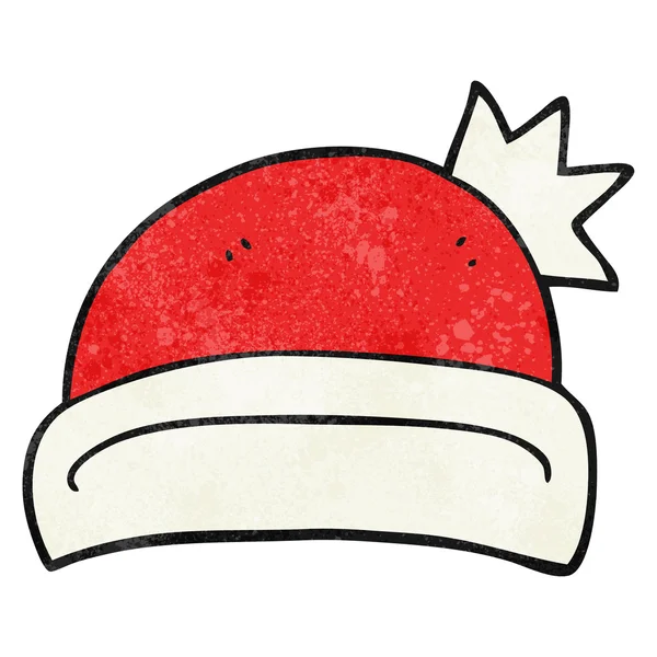 Texturizado desenho animado chapéu de Natal — Vetor de Stock