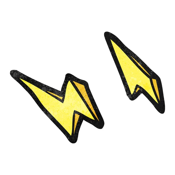 Textured cartoon lightning bolt doodles — Stock Vector