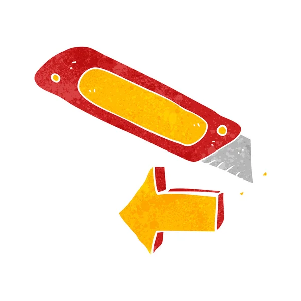 Ретро-мультяшный строительный нож — стоковый вектор