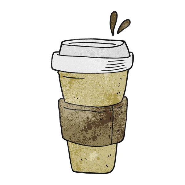 Textura de dibujos animados taza de café — Archivo Imágenes Vectoriales