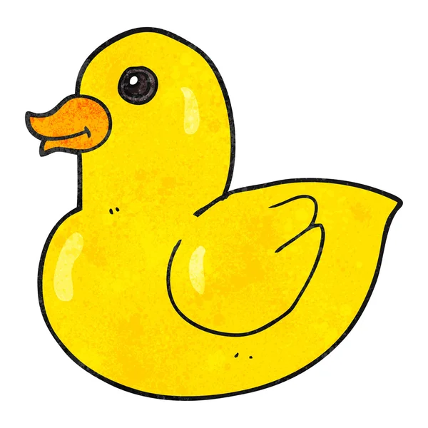 Pato de borracha texturizado desenhos animados — Vetor de Stock