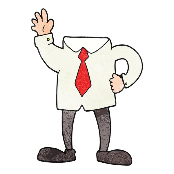 Texturé dessin animé homme d'affaires sans tête — Image vectorielle