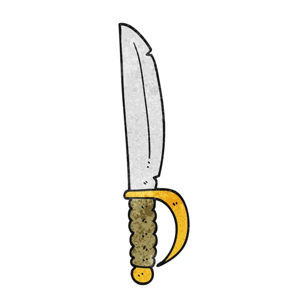 Cuchillo de dibujos animados texturizado — Vector de stock