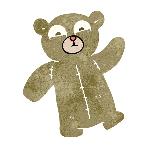 Ретро мультфільм плюшевий ведмідь — стоковий вектор