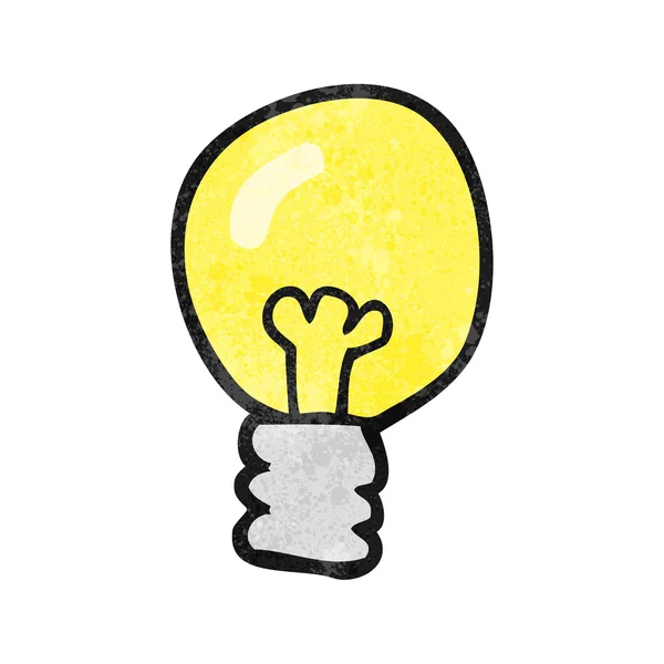 Textured cartoon light bulb — Stock Vector