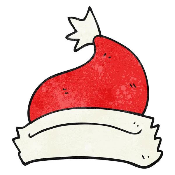 Sombrero de Navidad de dibujos animados texturizados — Vector de stock