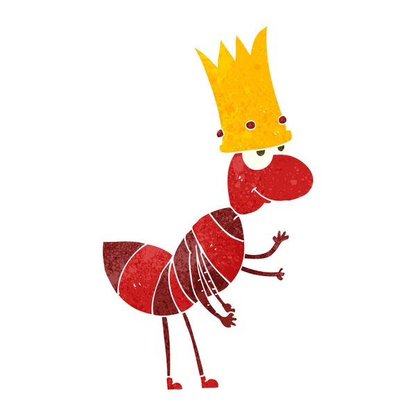 复古卡通蚂蚁皇后 — 图库矢量图片