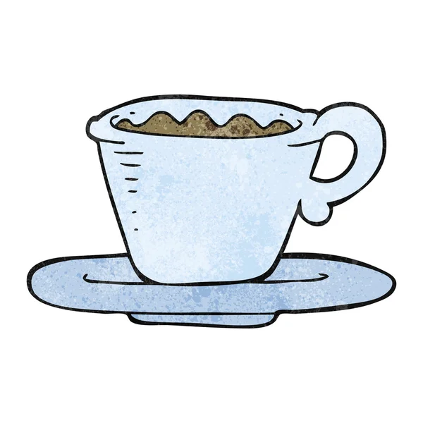 Texturizado desenho animado xícara de café — Vetor de Stock