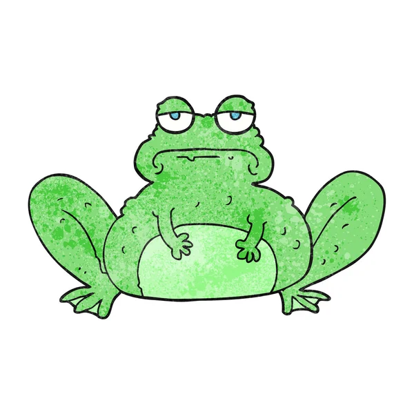 Dokulu karikatür kurbağa — Stok Vektör