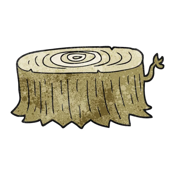 Ceppo di albero del fumetto strutturato — Vettoriale Stock
