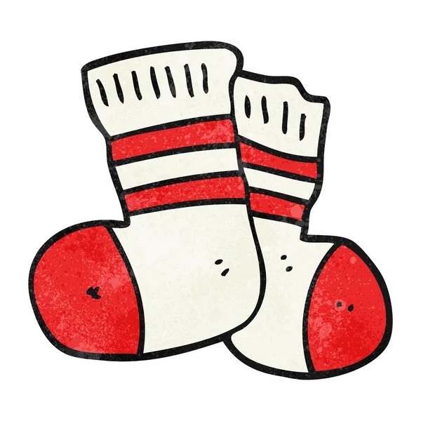 Texturierte Cartoon-Socken — Stockvektor