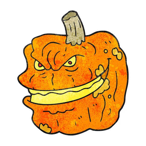 Textured cartoon spooky pumpkin — Stock Vector