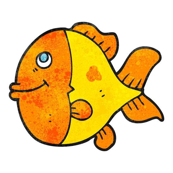 Tekstureret tegneserie fisk – Stock-vektor