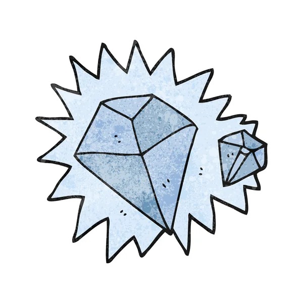Texturierte Cartoon-Diamanten — Stockvektor