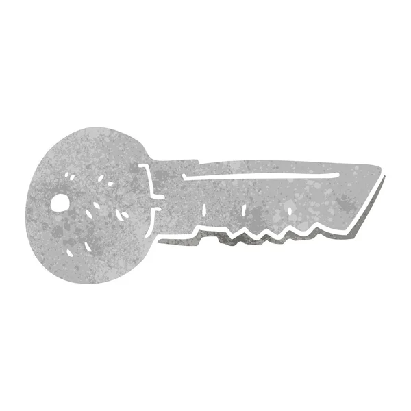 Klíč od dveří retro kreslený — Stockový vektor