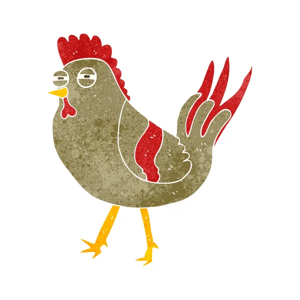 Pollo cartone animato retrò — Vettoriale Stock