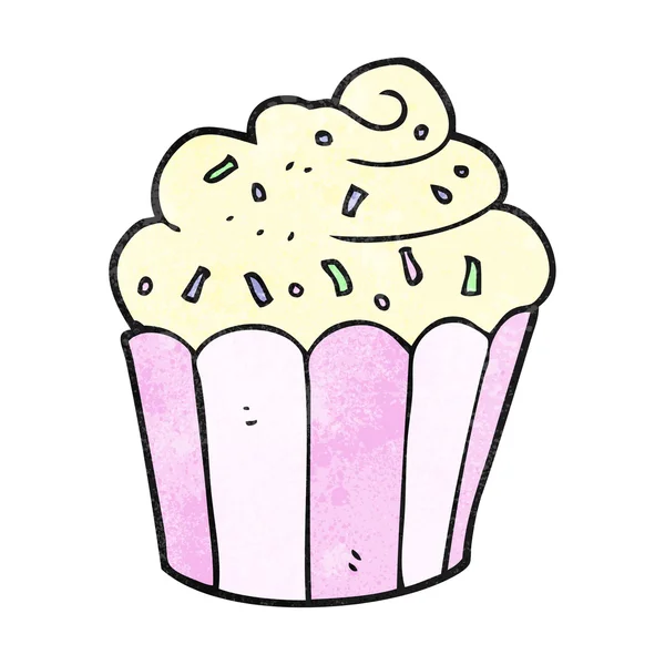 Texturerat cartoon cupcake — Stock vektor