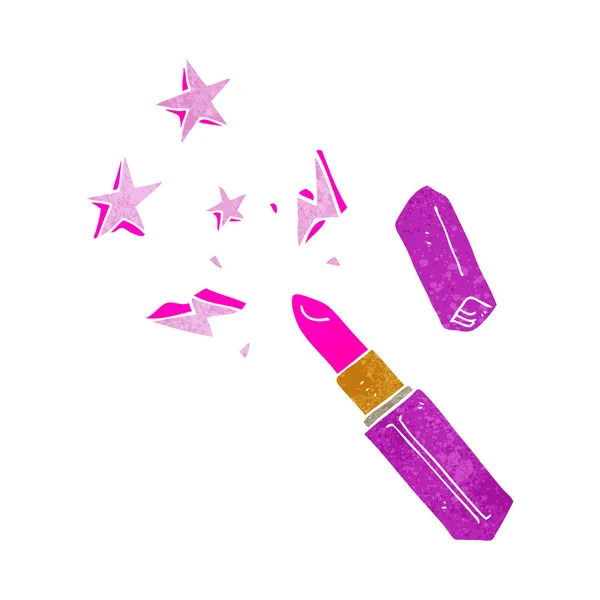 Retro-Cartoon lebendiger Lippenstift — Stockvektor