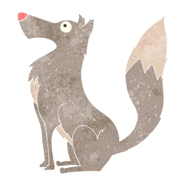 Retro çizgi film kurdu.