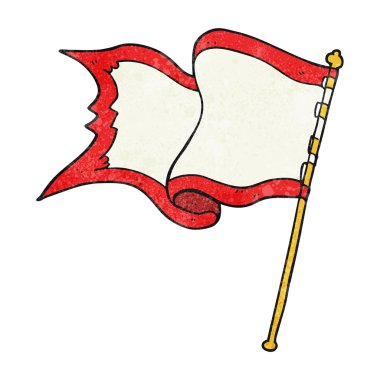 rüzgarda dokulu karikatür bayrak