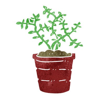 Retro karikatür bitki