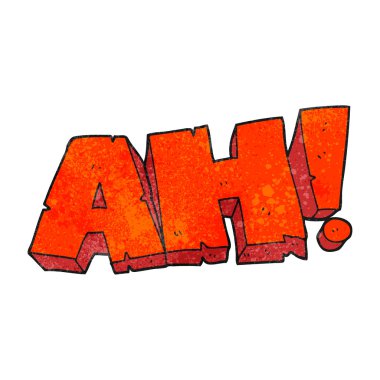 dokulu karikatür Ah! Not