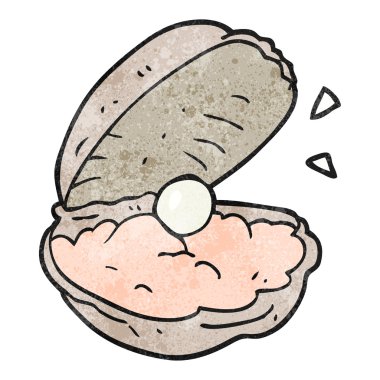 dokulu karikatür istiridye inci ile