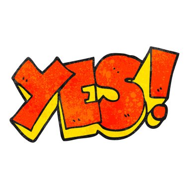 Evet dokulu karikatür sembolü