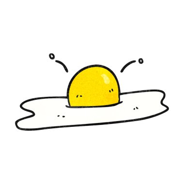 dokulu karikatür yumurta kızarmış