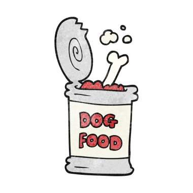 dokulu karikatür köpek maması