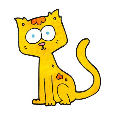 dokulu karikatür kedi 