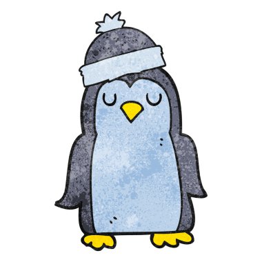 dokulu karikatür penguen