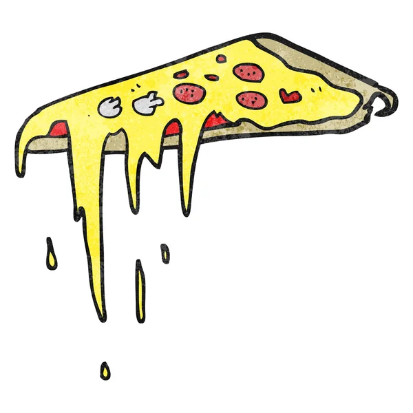 Pizza de dibujos animados texturizada — Vector de stock