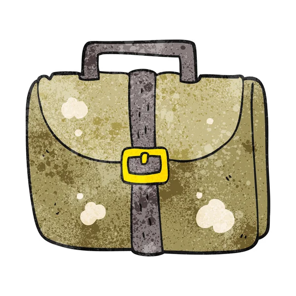 Dessin animé texturé vieux sac de travail — Image vectorielle
