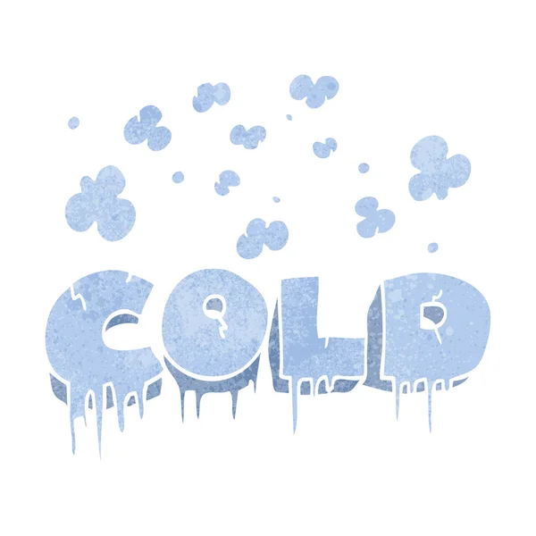 Rétro dessin animé froid texte symbole — Image vectorielle