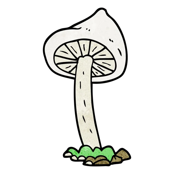 Champignon dessin animé texturé — Image vectorielle