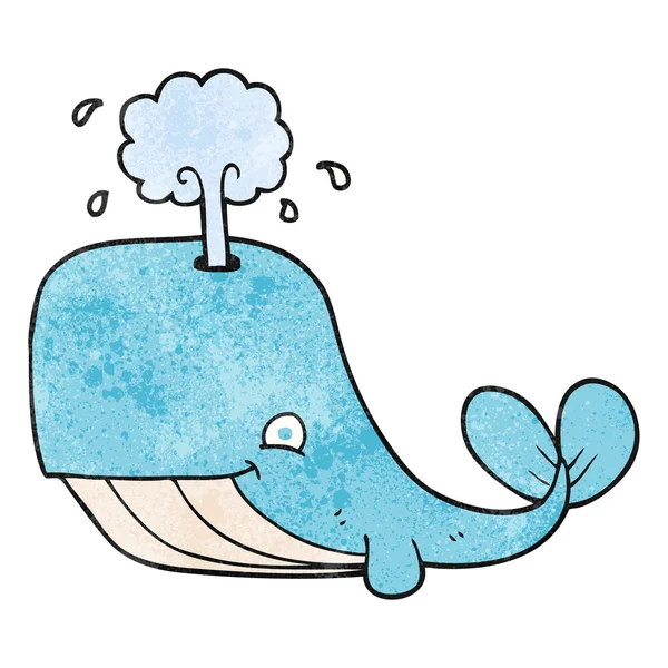 Texturizado dibujos animados ballena chorro de agua — Archivo Imágenes Vectoriales