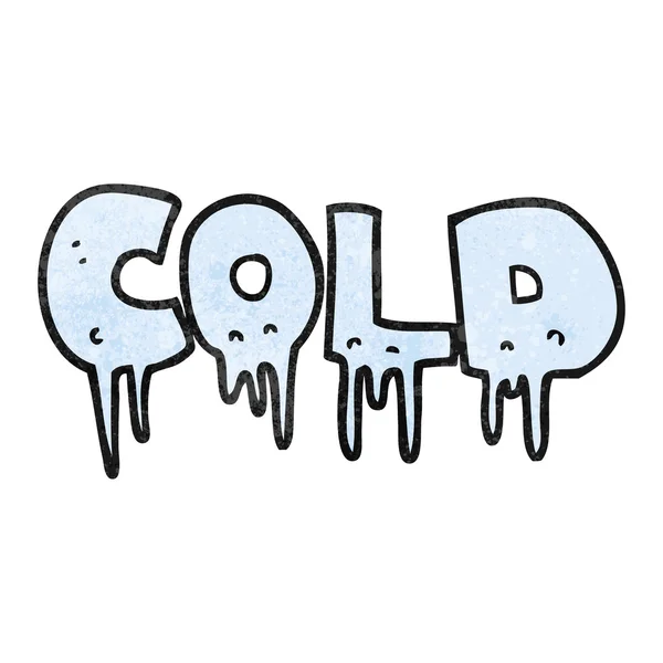 Texturizado cartoon palavra frio — Vetor de Stock