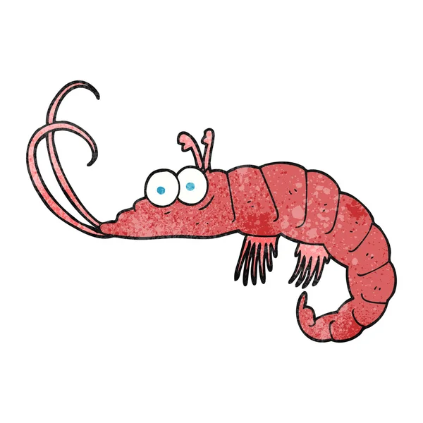 Textured cartoon shrimp — Stock Vector