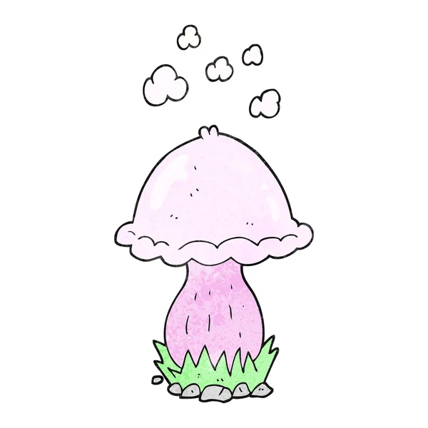 Toadstool kartun bertekstur - Stok Vektor