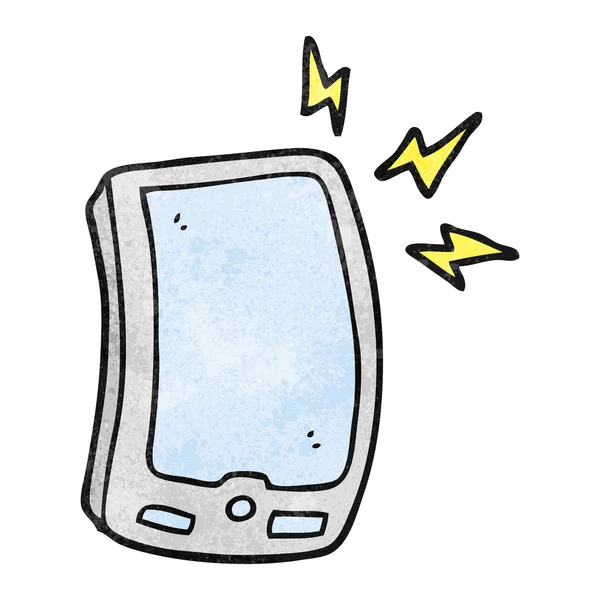 Getextureerde cartoon mobiele telefoon — Stockvector