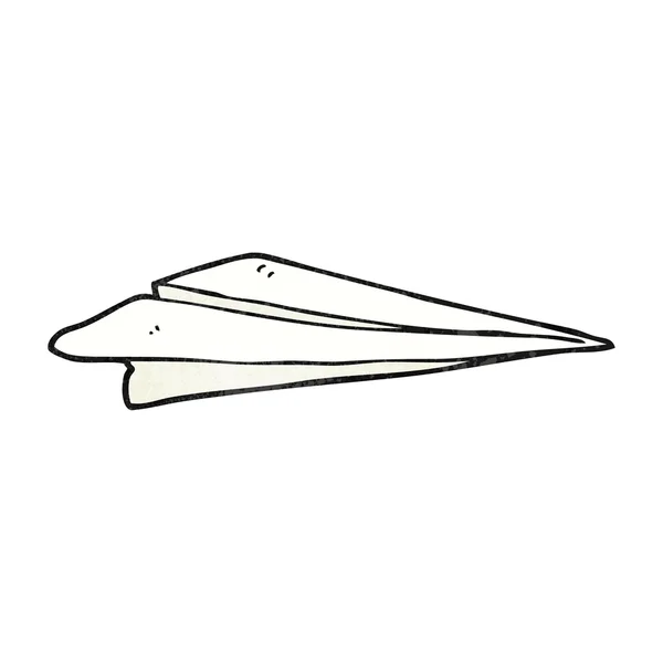 Textured cartoon paper airplane — Stock Vector