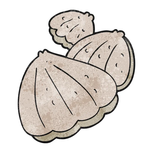 Huîtres de dessin animé texturées — Image vectorielle