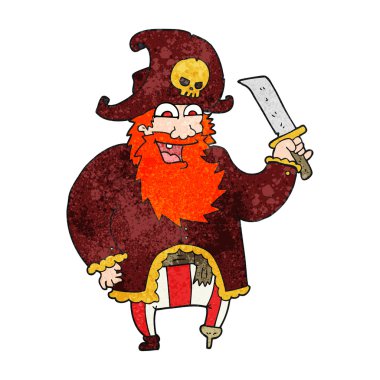 dokulu karikatür korsan Kaptan