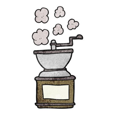 dokulu karikatür Kahve değirmeni