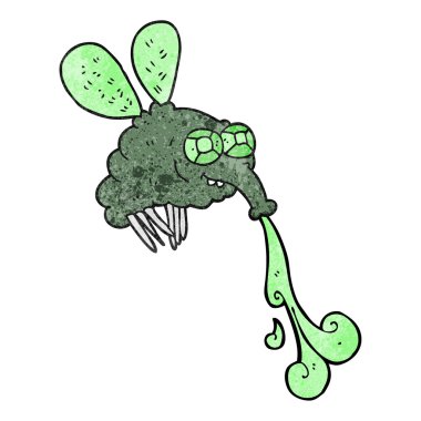 dokulu karikatür brüt sinek